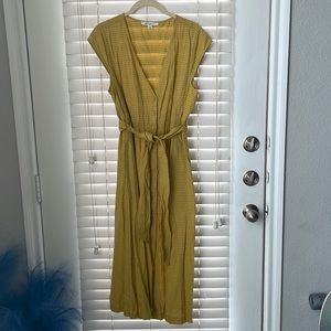 Yellow Checkered Shirtdress